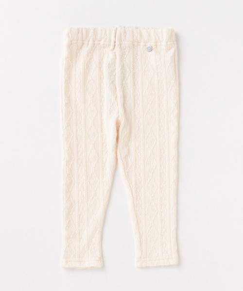 petit main（プティマイン）の「【シアバター】ジャガードレギンス（レギンス/スパッツ・キッズ・オフホワイト/ブルー/チャコール/ブラック・110cm/130cm/90cm/100cm/120cm/80ｃｍ）」の2枚目の写真