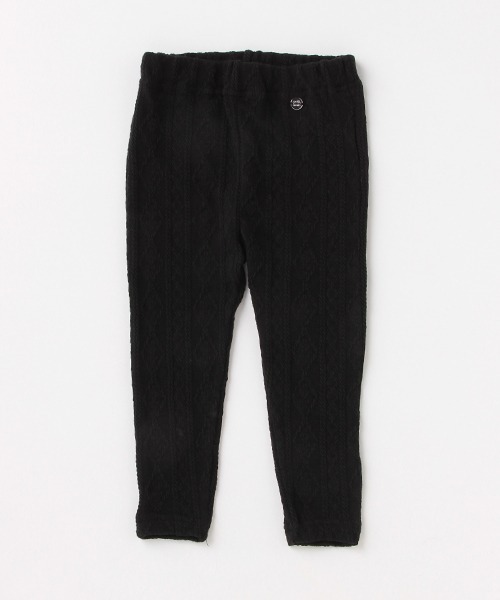 petit main（プティマイン）の「【シアバター】ジャガードレギンス（レギンス/スパッツ・キッズ・オフホワイト/ブルー/チャコール/ブラック・110cm/130cm/90cm/100cm/120cm/80ｃｍ）」の3枚目の写真