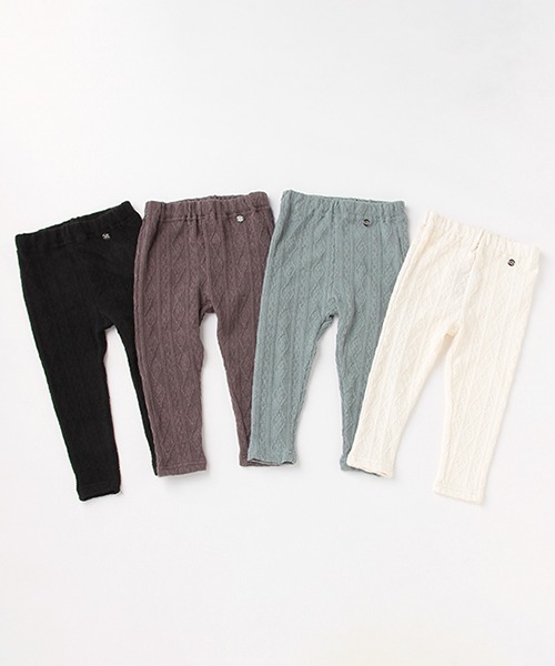 petit main（プティマイン）の「【シアバター】ジャガードレギンス（レギンス/スパッツ・キッズ・オフホワイト/ブルー/チャコール/ブラック・110cm/130cm/90cm/100cm/120cm/80ｃｍ）」の13枚目の写真