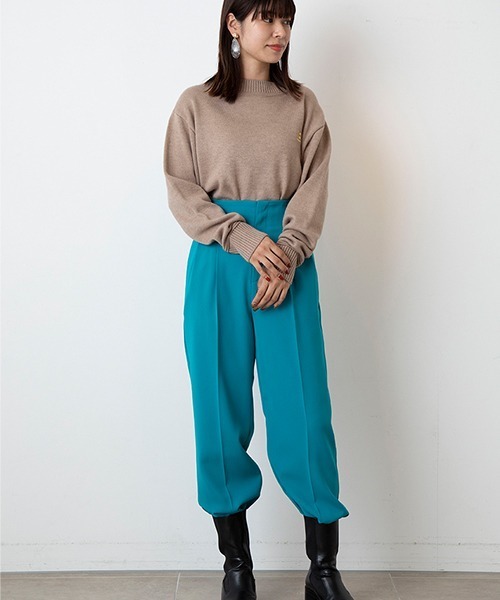 LILY BROWN（リリーブラウン）の「ハイウエストタックパンツ