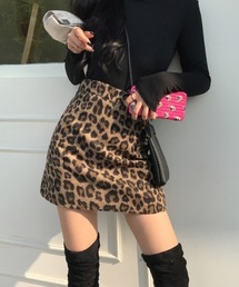 by muni:r | レオパード ミニスカート(スカート)