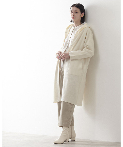 ふんわり暖かいカシミヤ混フードロングカーディガン カーディガン ボレロ Claire カーディガン ボレロ Lourmarin ルールマラン