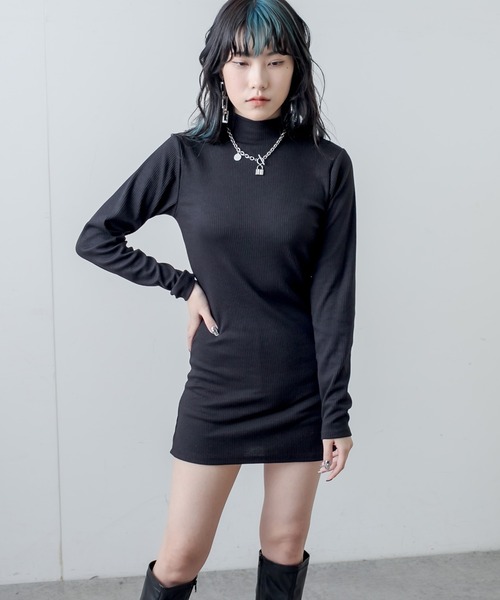 RASVOA（ラスボア）の「タイトリブワンピース（ワンピース・レディース・ブラック系その他/グリーン/ブラック・FREE）」の14枚目の写真