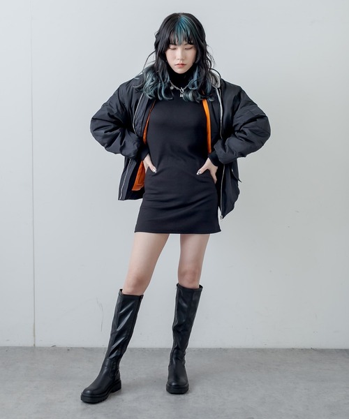 RASVOA（ラスボア）の「タイトリブワンピース（ワンピース・レディース・ブラック系その他/グリーン/ブラック・FREE）」の19枚目の写真