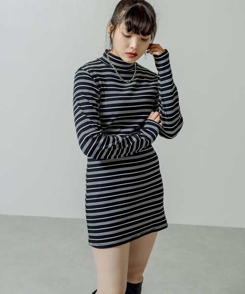 RASVOA（ラスボア）の「タイトリブワンピース（ワンピース・レディース・ブラック系その他/グリーン/ブラック・FREE）」の11枚目の写真