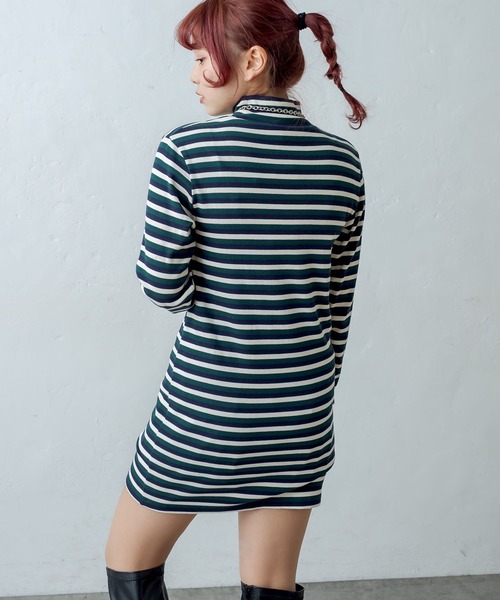 RASVOA（ラスボア）の「タイトリブワンピース（ワンピース・レディース・ブラック系その他/グリーン/ブラック・FREE）」の4枚目の写真