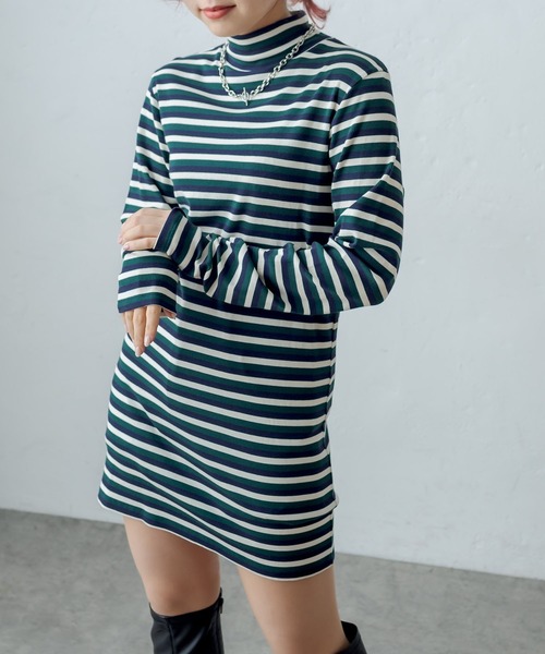 RASVOA（ラスボア）の「タイトリブワンピース（ワンピース・レディース・ブラック系その他/グリーン/ブラック・FREE）」の21枚目の写真