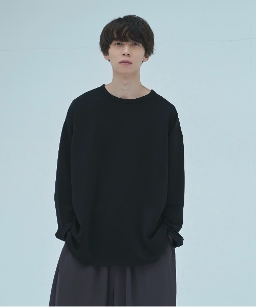 neez.（ニーズ）の「スムースドレープルーズロンT（Tシャツ/カットソー・メンズ・ホワイト/チャコールグレー/ブラック・SMALL/MEDIUM/LARGE）」の12枚目の写真