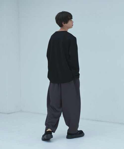 neez.（ニーズ）の「スムースドレープルーズロンT（Tシャツ/カットソー・メンズ・ホワイト/チャコールグレー/ブラック・SMALL/MEDIUM/LARGE）」の15枚目の写真