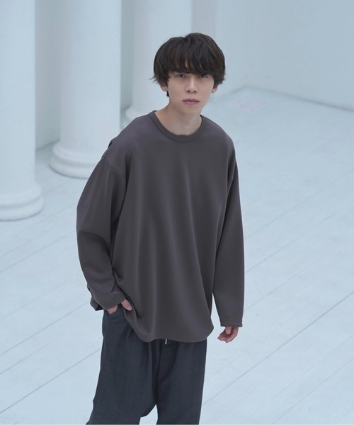 neez.（ニーズ）の「スムースドレープルーズロンT（Tシャツ/カットソー・メンズ・ホワイト/チャコールグレー/ブラック・SMALL/MEDIUM/LARGE）」の17枚目の写真