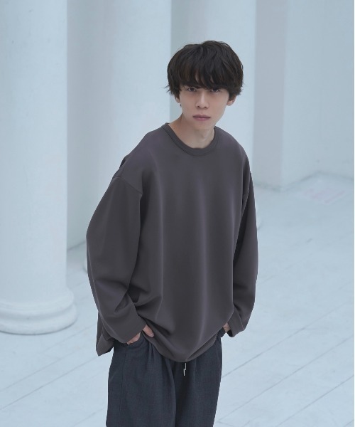 neez.（ニーズ）の「スムースドレープルーズロンT（Tシャツ/カットソー・メンズ・ホワイト/チャコールグレー/ブラック・SMALL/MEDIUM/LARGE）」の18枚目の写真