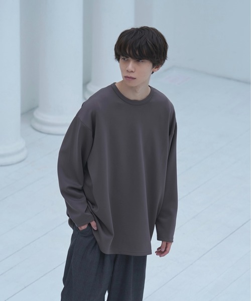 neez.（ニーズ）の「スムースドレープルーズロンT（Tシャツ/カットソー・メンズ・ホワイト/チャコールグレー/ブラック・SMALL/MEDIUM/LARGE）」の19枚目の写真