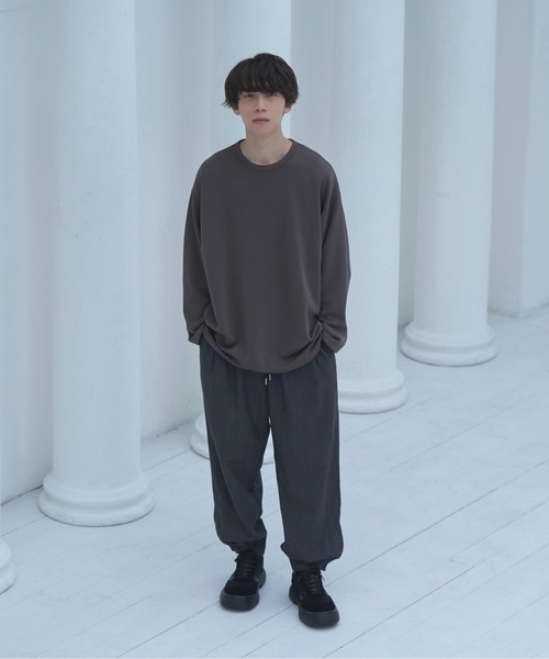 neez.（ニーズ）の「スムースドレープルーズロンT（Tシャツ/カットソー・メンズ・ホワイト/チャコールグレー/ブラック・SMALL/MEDIUM/LARGE）」の22枚目の写真