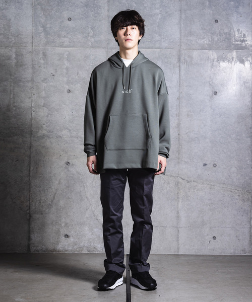 NIDO（ニド）の「スリットダンボールパーカ（パーカー・メンズ・パープル/グレー/グリーン・M/L）」の11枚目の写真