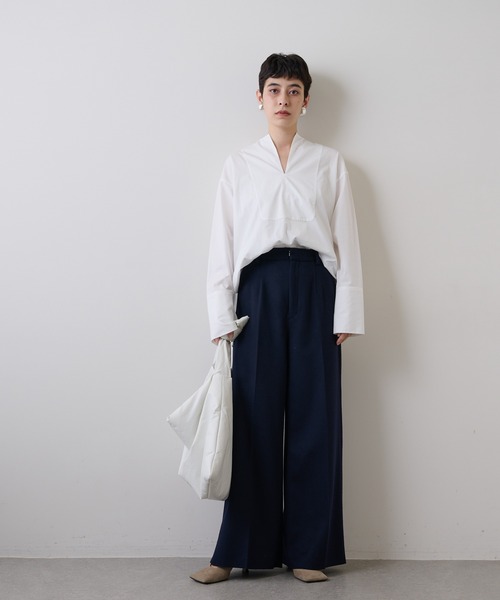 Whim Gazette（ウィムガゼット）の「ウールセンタープレスパンツ（その他パンツ・レディース・キャメル/ネイビー・36/38）」の12枚目の写真
