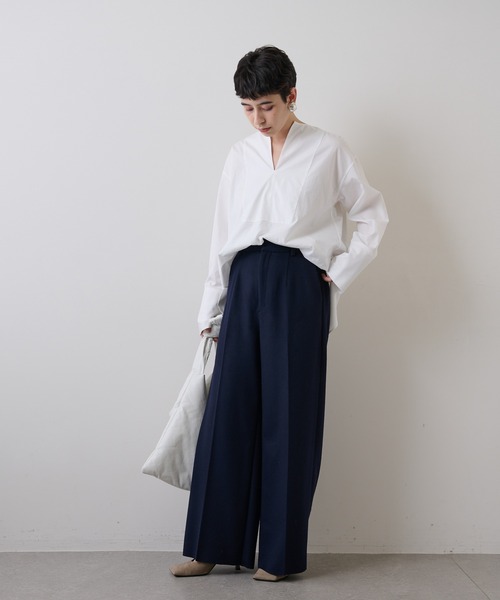 Whim Gazette（ウィムガゼット）の「ウールセンタープレスパンツ（その他パンツ・レディース・キャメル/ネイビー・36/38）」の17枚目の写真
