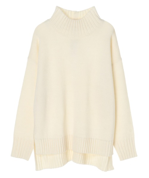 Green Parks(グリーンパークス)の「スリット入り度詰めプルオーバー*(ニット/セーター・レディース・チャコールグレー/ベージュ/アイボリー/ブルー/イエロー/ピンク・FREE)」の1枚目の写真