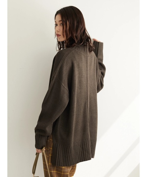 Green Parks(グリーンパークス)の「スリット入り度詰めプルオーバー*(ニット/セーター・レディース・チャコールグレー/ベージュ/アイボリー/ブルー/イエロー/ピンク・FREE)」の7枚目の写真