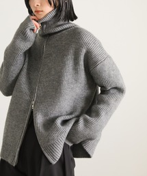 select MOCA | 2021 AW  ハイネックダブルジップリブニット(ニット/セーター)