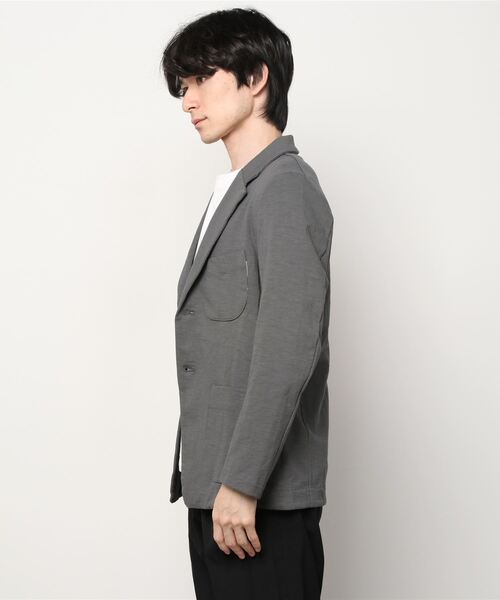 Jackman（ジャックマン）の「JACKMAN/ジャックマン　ステッチジャケット　STRETCH JACKET（テーラードジャケット・メンズ・グレー・M）」の3枚目の写真