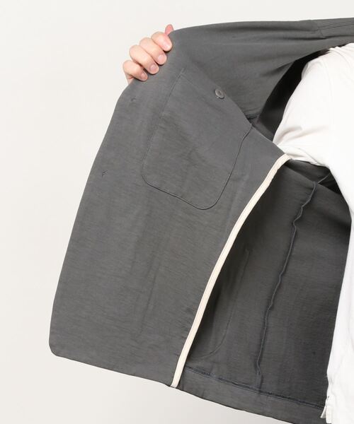 Jackman（ジャックマン）の「JACKMAN/ジャックマン　ステッチジャケット　STRETCH JACKET（テーラードジャケット・メンズ・グレー・M）」の2枚目の写真
