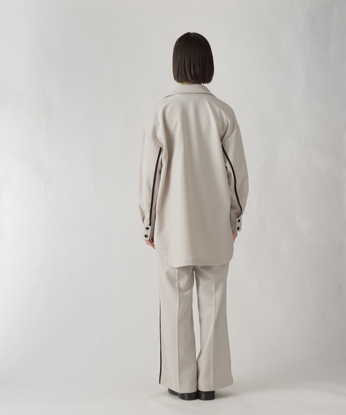 La SRIC（ラスリック）の「La SRIC / テープラインCPOシャツ【セットアップ可】（シャツ/ブラウス・レディース・ブラック/グレー系その他・38）」の5枚目の写真