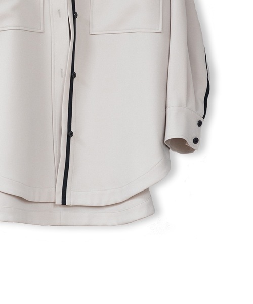 La SRIC（ラスリック）の「La SRIC / テープラインCPOシャツ【セットアップ可】（シャツ/ブラウス・レディース・ブラック/グレー系その他・38）」の16枚目の写真