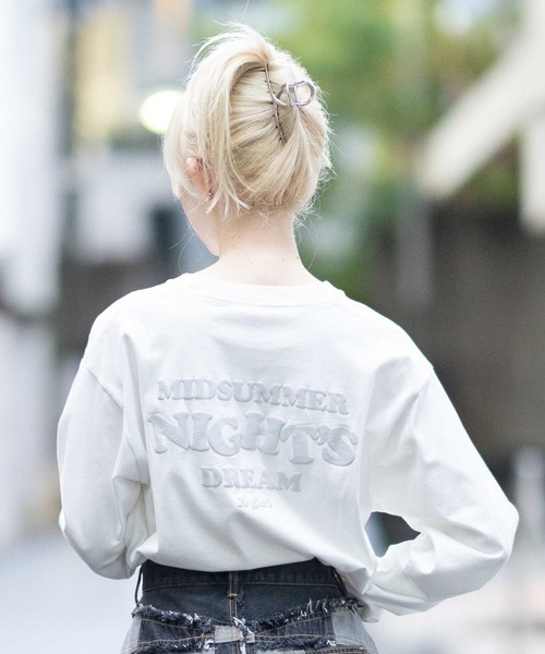 ミッドサマーナイトドリーム　ティーC/S X-girl（エックスガール）の「MIDSUMMER NIGHTS DREAM L/S TEE