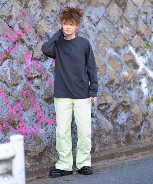 X-girl(エックスガール)の「MIDSUMMER NIGHTS DREAM L/S TEE(Tシャツ/カットソー・レディース・ホワイト/ライトパープル/チャコール・S/M/L/XL)」の17枚目の写真