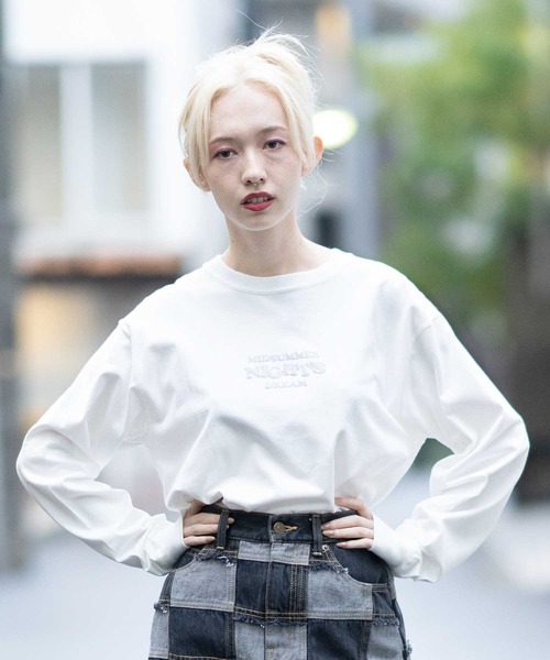 ぱるるん　チャコールグレーXS ジェントルマン×馬イラストジャガード BIGシルエットニットプル