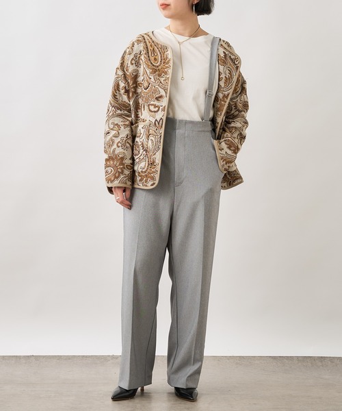 Omekashi（オメカシ）の「サスペンダーパンツ（その他パンツ・レディース・ベージュ/グレー・FREE）」の8枚目の写真