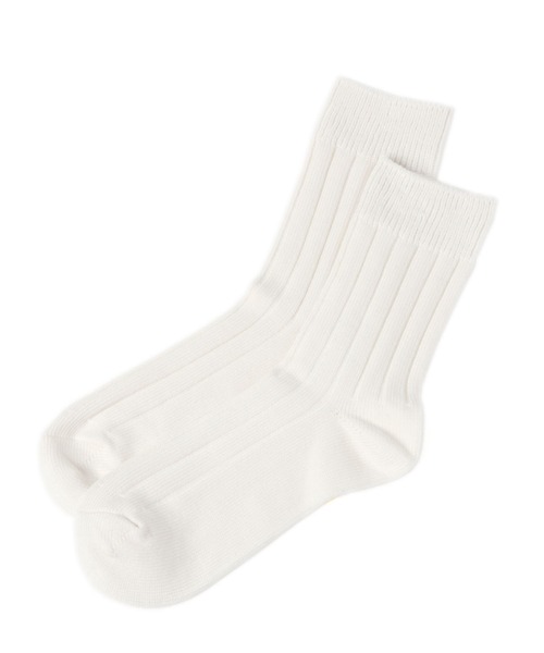 ANGEL SOCKS（エンジェルソックス）の「AngelSocks／WIDE KNIT ソックス  2264914（ソックス/靴下・レディース・ブラック/ベージュ/ブルー/マスタード/アイボリー・FREE）」の3枚目の写真