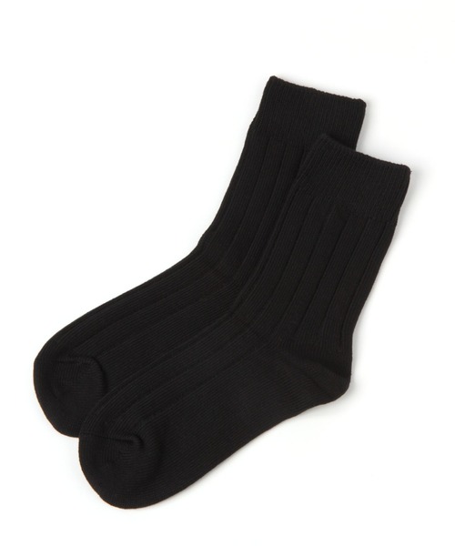 ANGEL SOCKS（エンジェルソックス）の「AngelSocks／WIDE KNIT ソックス  2264914（ソックス/靴下・レディース・ブラック/ベージュ/ブルー/マスタード/アイボリー・FREE）」の2枚目の写真