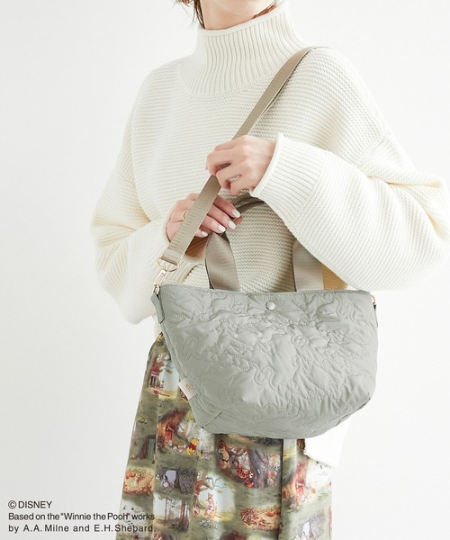 Disney（ディズニー）の「【プー/ティガー】キルティングトート＆ショルダーバッグ（トートバッグ・レディース・キャメル/グリーン系その他2・FREE）」の2枚目の写真