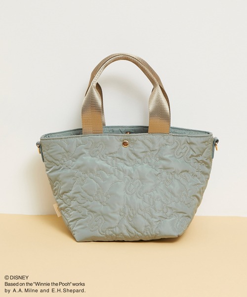 Disney（ディズニー）の「【プー/ティガー】キルティングトート＆ショルダーバッグ（トートバッグ・レディース・キャメル/グリーン系その他2・FREE）」の3枚目の写真