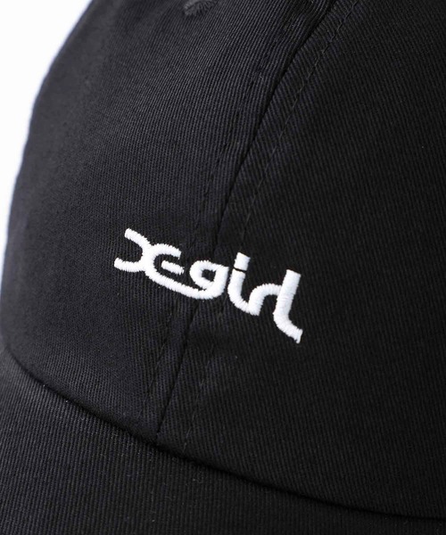 X-girl（エックスガール）の「MILLS LOGO 6PANEL CAP（キャップ・レディース・ブラック/ライトグリーン・ONE SIZE）」の12枚目の写真