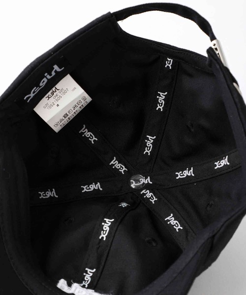 X-girl（エックスガール）の「MILLS LOGO 6PANEL CAP（キャップ・レディース・ブラック/ライトグリーン・ONE SIZE）」の14枚目の写真