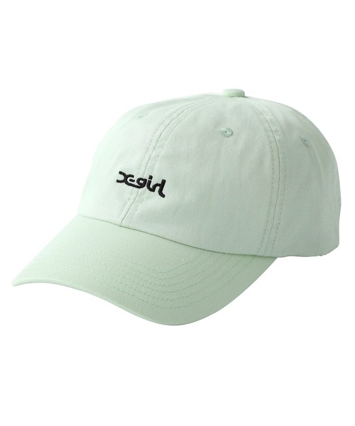 X-girl（エックスガール）の「MILLS LOGO 6PANEL CAP（キャップ・レディース・ブラック/ライトグリーン・ONE SIZE）」の8枚目の写真