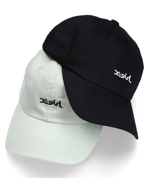 X-girl（エックスガール）の「MILLS LOGO 6PANEL CAP（キャップ・レディース・ブラック/ライトグリーン・ONE SIZE）」の18枚目の写真