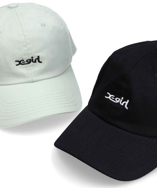 X-girl（エックスガール）の「MILLS LOGO 6PANEL CAP（キャップ・レディース・ブラック/ライトグリーン・ONE SIZE）」の16枚目の写真
