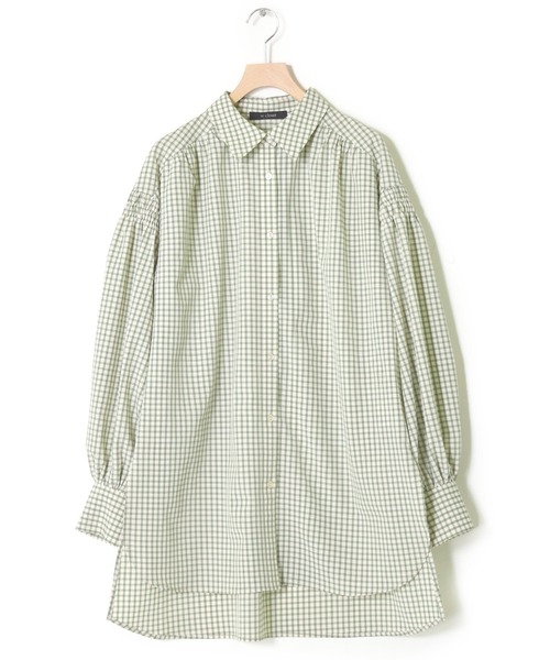 w closet（ダブルクローゼット）の「チェックシャツはおり（シャツ/ブラウス・レディース・オフホワイト/オレンジ/グリーン・FREE）」の17枚目の写真