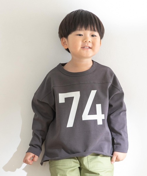 ヘビーウェイトナンバリングロングTシャツ(KIDS)