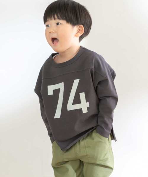 ヘビーウェイトナンバリングロングTシャツ(KIDS)
