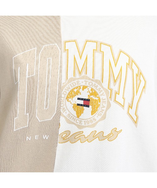 tommy jeans(トミー ジーンズ)の「カレッジスプライシングTシャツワンピース(ワンピース・レディース・ベージュ・SMALL/MEDIUM/LARGE)」の5枚目の写真