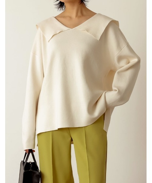 TAN セーラーカラーニットコート・ニットロングカーディガン トップス 