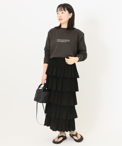 POET MEETS DUBWISE（ポエットミーツダブワイズ）の「POET MEETS DUBWISE SOMETIMES LONGTシャツ◆（Tシャツ/カットソー・レディース・ホワイト/ブラック・FREE）」の3枚目の写真