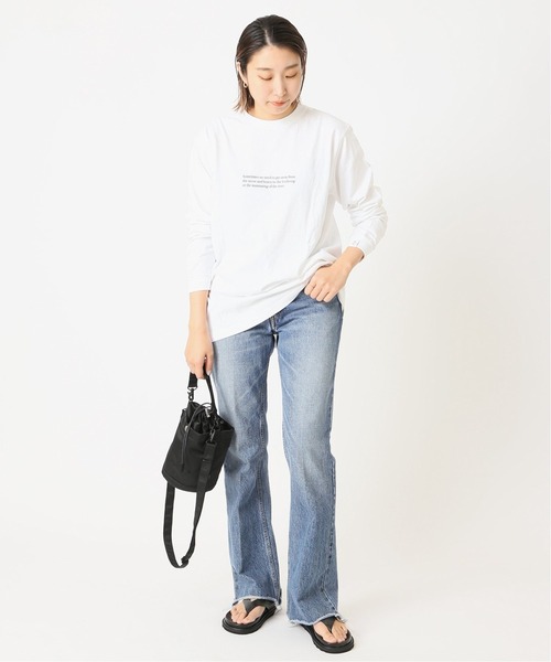 POET MEETS DUBWISE（ポエットミーツダブワイズ）の「POET MEETS DUBWISE SOMETIMES LONGTシャツ◆（Tシャツ/カットソー・レディース・ホワイト/ブラック・FREE）」の10枚目の写真