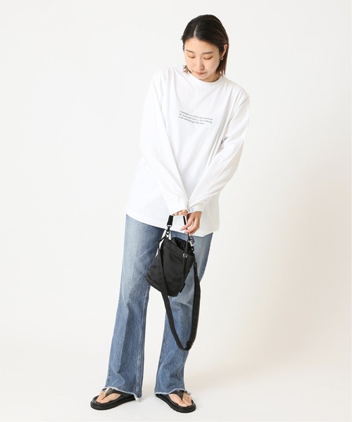 POET MEETS DUBWISE（ポエットミーツダブワイズ）の「POET MEETS DUBWISE SOMETIMES LONGTシャツ◆（Tシャツ/カットソー・レディース・ホワイト/ブラック・FREE）」の11枚目の写真