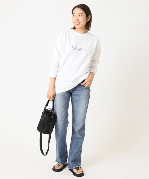 POET MEETS DUBWISE（ポエットミーツダブワイズ）の「POET MEETS DUBWISE SOMETIMES LONGTシャツ◆（Tシャツ/カットソー・レディース・ホワイト/ブラック・FREE）」の12枚目の写真