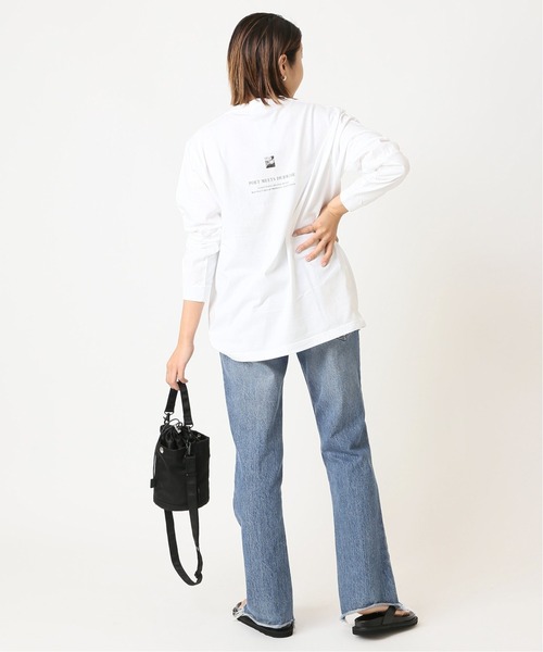 POET MEETS DUBWISE（ポエットミーツダブワイズ）の「POET MEETS DUBWISE SOMETIMES LONGTシャツ◆（Tシャツ/カットソー・レディース・ホワイト/ブラック・FREE）」の14枚目の写真